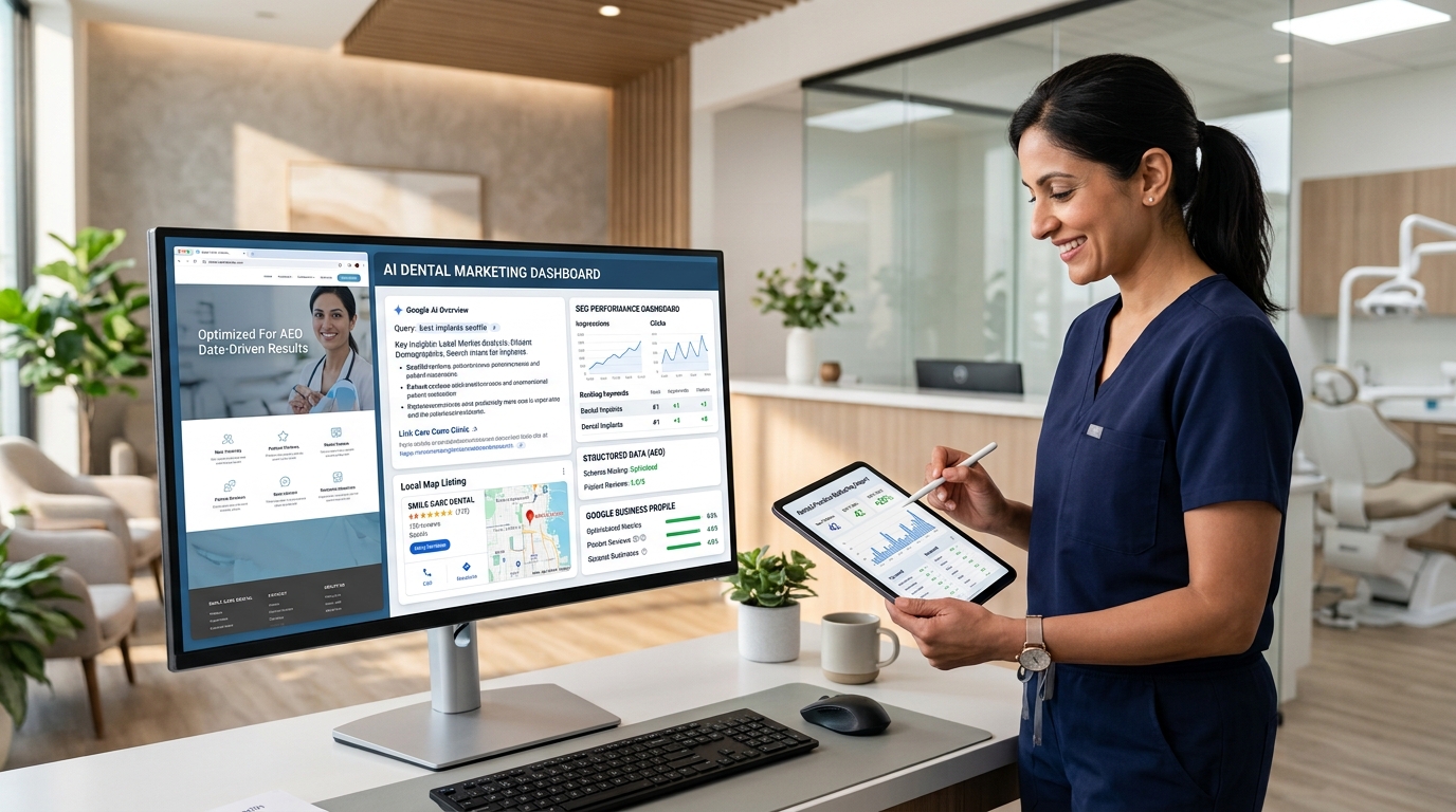 Dental SEO and AEO strategy helping a dental practice appear in Google AI Search and AI Overviews